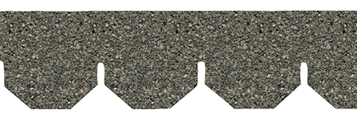 Dollhouse Miniature Gray blend Hexagon Asphalt Shingles, 177 Square In